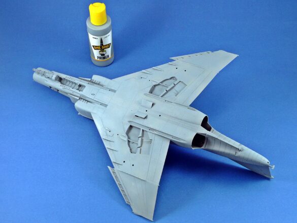 Hellenic Air Force F-4E Phantom II of 337 Squadron in Aegean Blue camouflage, 1995, 1:48 scale model by Hasegawa.