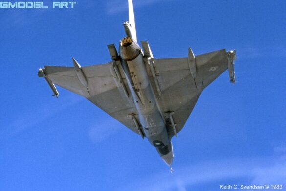 F-16XL experimental fighter in a test camouflage scheme