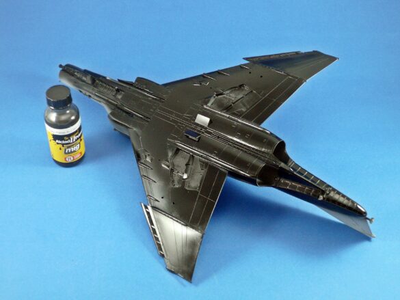 Hellenic Air Force F-4E Phantom II of 337 Squadron in Aegean Blue camouflage, 1995, 1:48 scale model by Hasegawa.