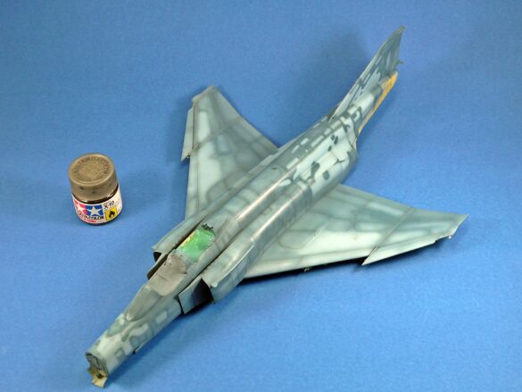 Hellenic Air Force F-4E Phantom II of 337 Squadron in Aegean Blue camouflage, 1995, 1:48 scale model by Hasegawa.