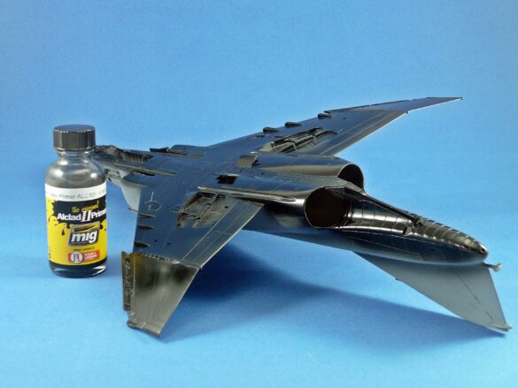 Hellenic Air Force F-4E Phantom II of 337 Squadron in Aegean Blue camouflage, 1995, 1:48 scale model by Hasegawa.