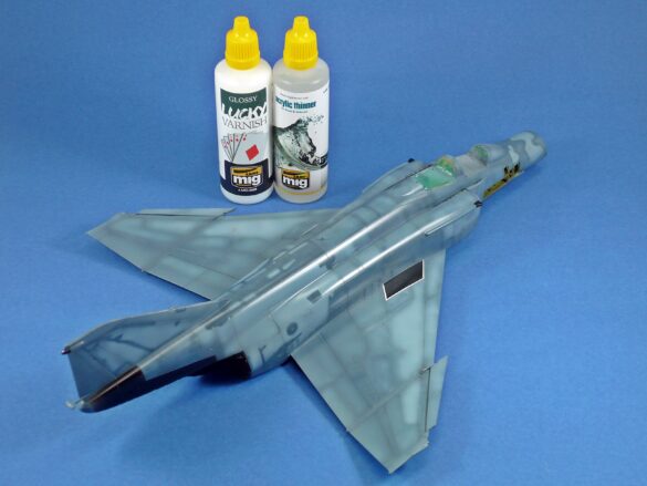 Hellenic Air Force F-4E Phantom II of 337 Squadron in Aegean Blue camouflage, 1995, 1:48 scale model by Hasegawa.