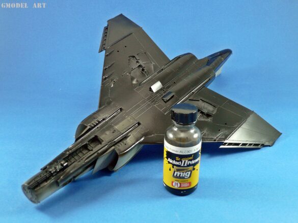 Hellenic Air Force F-4E Phantom II of 337 Squadron in Aegean Blue camouflage, 1995, 1:48 scale model by Hasegawa.