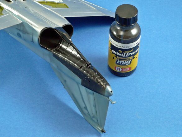 Hellenic Air Force F-4E Phantom II of 337 Squadron in Aegean Blue camouflage, 1995, 1:48 scale model by Hasegawa.
