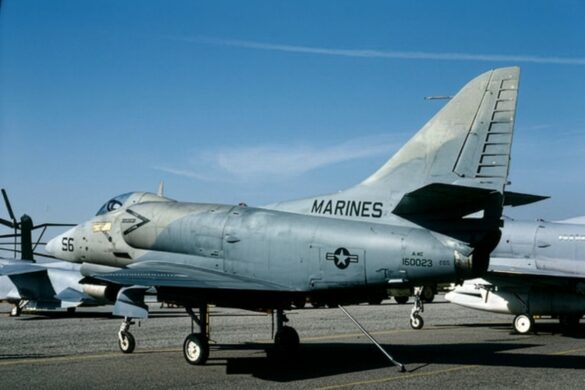 A-4 Skyhawk in an experimental U.S. Navy camouflage scheme