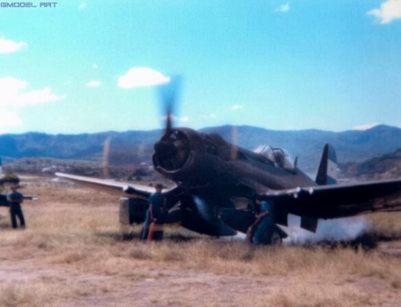 Vought F4U Corsair illustrating the Glossy Sea Blue ANA 623 finish used as a modelling reference