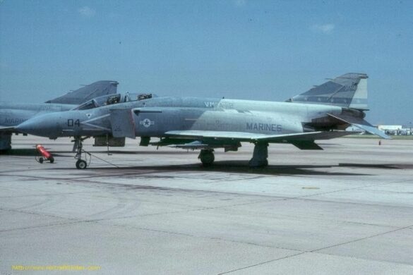 U.S. Navy F-4S Phantom II in experimental four-color Heater-Ferris camouflage