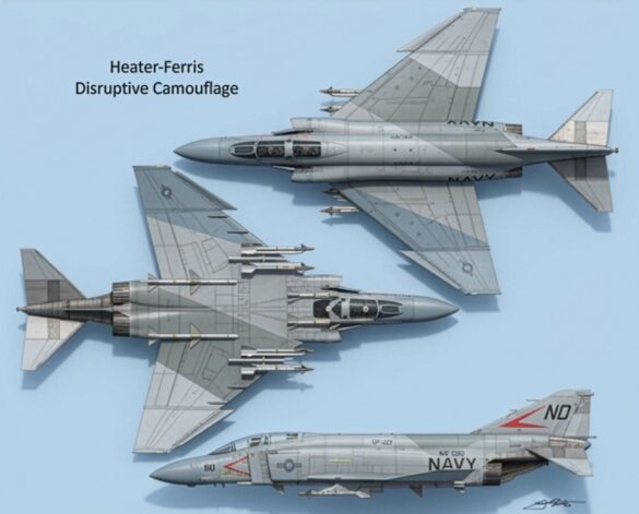 U.S. Navy F-4S Phantom II in experimental four-color Heater-Ferris