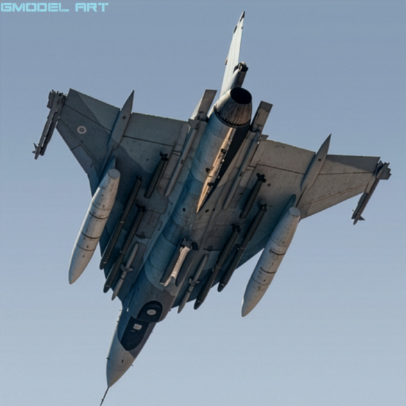 F-16XL experimental fighter in a test camouflage scheme