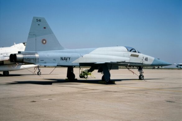 F-5E Tiger II in an experimental aircraft camouflage scheme