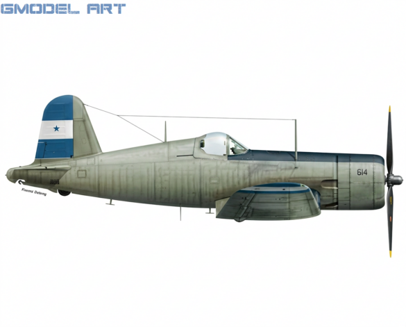 Honduran F4U-4 Corsair FAH-614, BuNo 96995, associated with a reported grey finish in 1969