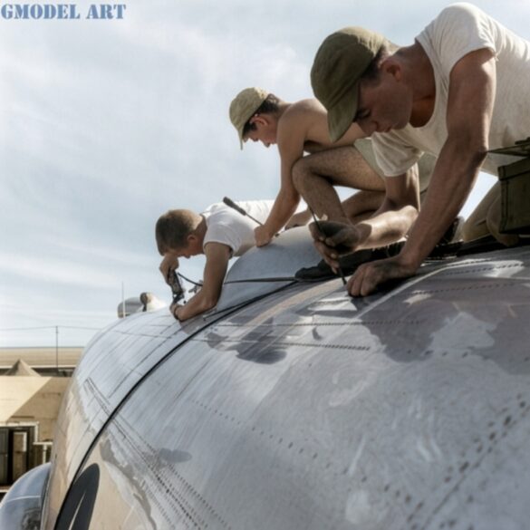 Firefly RESTORE AND CLEAN THIS ORIGINAL WORLD WAR II BLACK AND WHITE PHOTOGRAPH OF A BOEING 792881