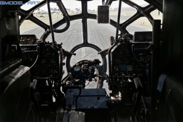 Boeing B-29 Superfortress WWII Pacific bomber on Tinian airfield
