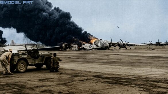 Firefly COLORIZE THIS RESTORED ORIGINAL WORLD WAR II BLACK AND WHITE PHOTOGRAPH OF A BOEING B 333351
