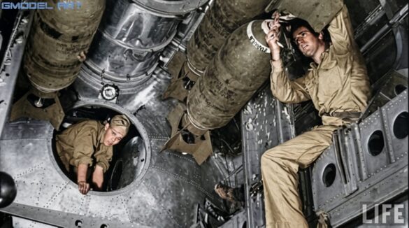 Firefly COLORIZE THIS RESTORED ORIGINAL WORLD WAR II BLACK AND WHITE PHOTOGRAPH OF A BOEING B 641184