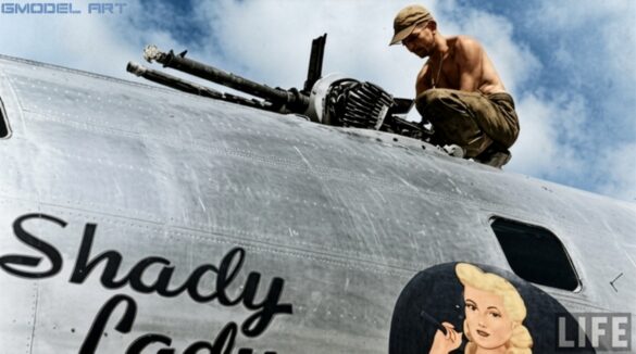 Firefly COLORIZE THIS RESTORED ORIGINAL WORLD WAR II BLACK AND WHITE PHOTOGRAPH OF A BOEING B 690288