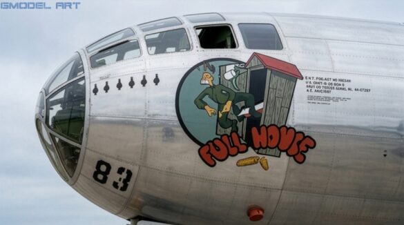 Boeing B-29 Superfortress WWII Pacific bomber on Tinian airfield