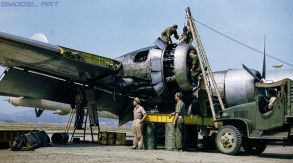 Firefly COLORIZE THIS RESTORED ORIGINAL WORLD WAR II BLACK AND WHITE PHOTOGRAPH OF A BOEING B 989206