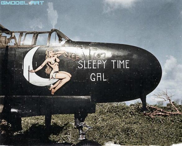 P-61 Black Widow: History, Variants, Combat Units & Modeling Guide Northrop P-61A-1-NO Black Widow "Sleepy Time Gal" Nose Art. 6th NFS Saipan 1945, s/n 42-5598