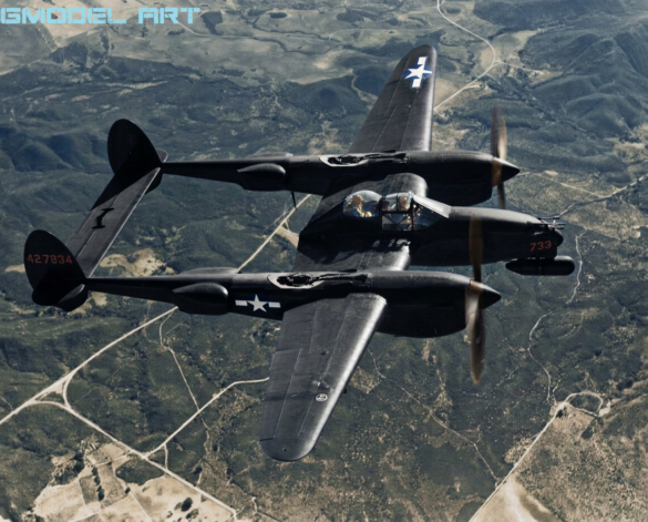 Lockheed P-38M Night Lightning, a specialized American night-fighter version of the P-38.