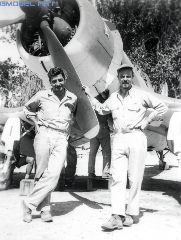 Vought F4U-1A Corsair "Big Hog" No. 1 (BuNo 17649), the personal aircraft of Lt. Cmdr. John T. "Tommy" Blackburn, VF-17 Jolly Rogers, Solomon Islands, 1943.