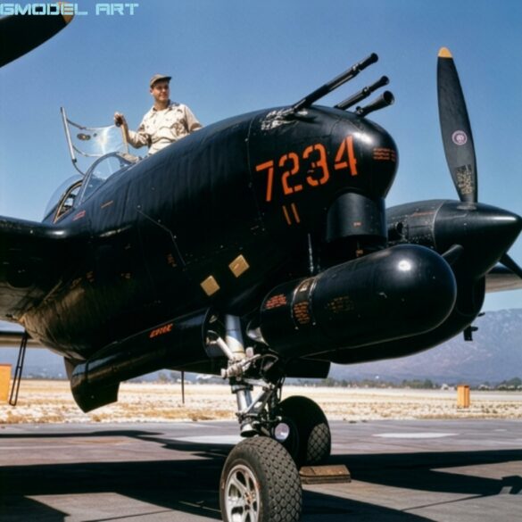 Lockheed P-38M Lightning Night Fighter with AN/APS-4 radar, 7234