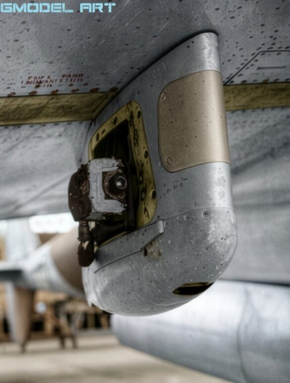 16mm Gun Sight Aiming Point Camera On the Bomb Rack Of the Lockheed P-38