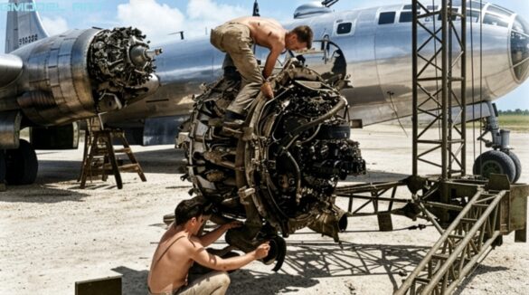 Firefly RESTORE AND CLEAN THIS ORIGINAL WORLD WAR II BLACK AND WHITE PHOTOGRAPH OF A BOEING B 153455