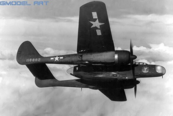 Northrop P-61 Black Widow in overall black night-fighter camouflage during World War II.