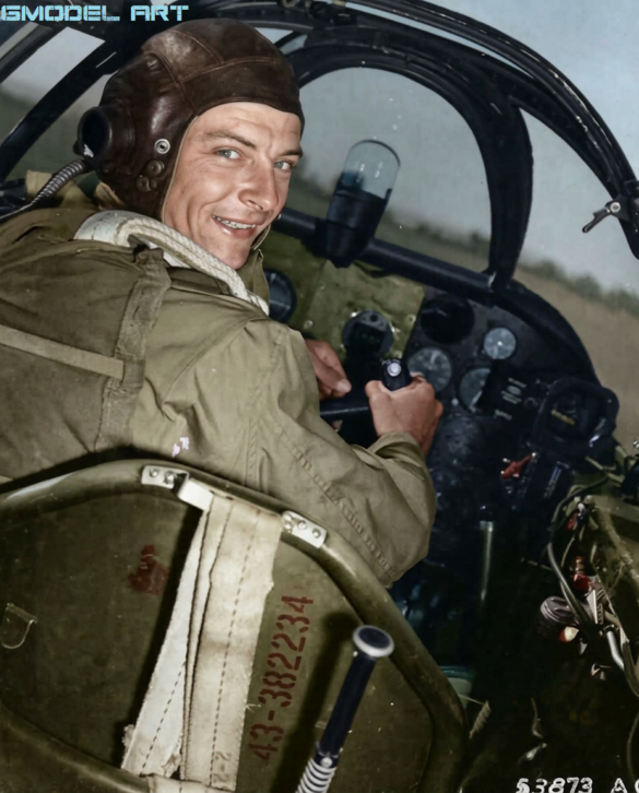 P-61 Black Widow: History, Variants, Combat Units & Modeling Guide Lt Herman E Ernst pilot of the 422nd NFS 9th AF P-61 42-5547 "Borrowed Time" in the cockpit