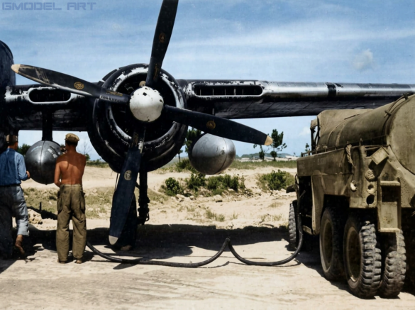 P-61 Black Widow: History, Variants, Combat Units & Modeling Guide Northrop P-61 Black Widow of the 418th Night Fighter Squadron Being Refueled On Kadena Strip B