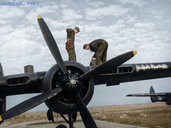 P-61 Black Widow: History, Variants, Combat Units & Modeling Guide Northrop P-61 Black Widow ,left engine Europe