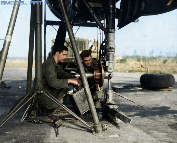 P-61 Black Widow: History, Variants, Combat Units & Modeling Guide Clean And Fix The Brake On A Northrop P-61 Black Widow of the 9th AF France 27 September 1944