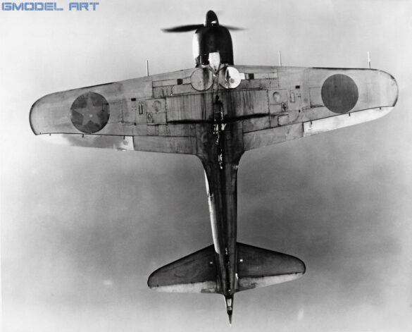 Captured Mitsubishi A6M2 Zero in US Navy markings during flight evaluation