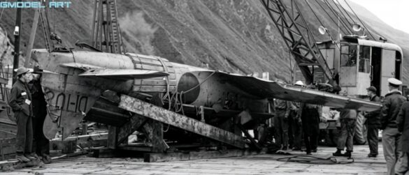 Mitsubishi A6M2 Model 21 Akutan Zero DI-108 overturned on Akutan Island in 1942