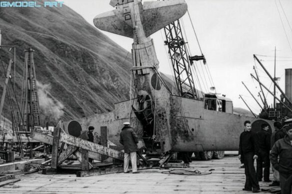 Mitsubishi A6M2 Model 21 Akutan Zero DI-108 overturned on Akutan Island in 1942