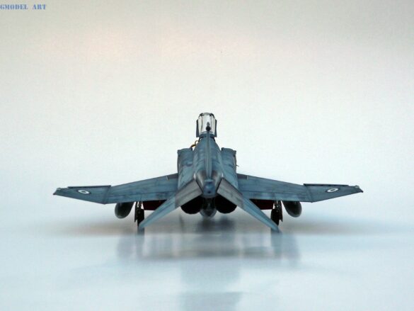 Hellenic Air Force F-4E Phantom II of 337 Squadron in Aegean Blue camouflage, 1995, 1:48 scale model by Hasegawa.