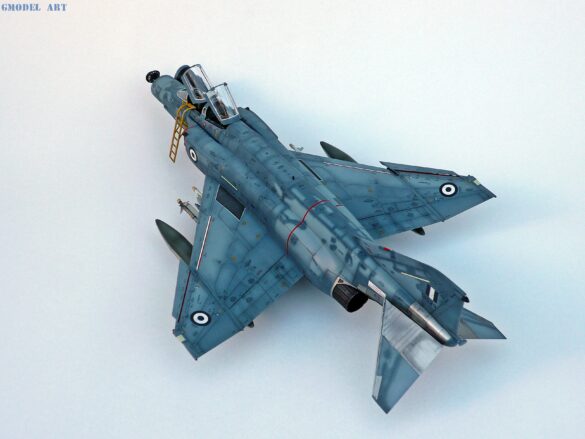 Hellenic Air Force F-4E Phantom II of 337 Squadron in Aegean Blue camouflage, 1995, 1:48 scale model by Hasegawa.