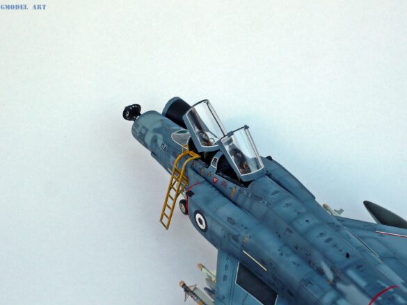 Hellenic Air Force F-4E Phantom II of 337 Squadron in Aegean Blue camouflage, 1995, 1:48 scale model by Hasegawa.