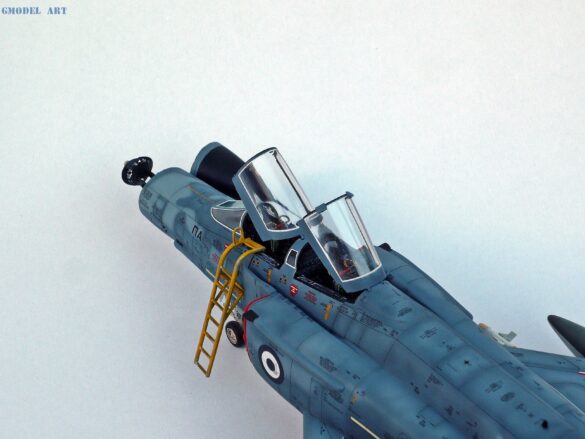 Hellenic Air Force F-4E Phantom II of 337 Squadron in Aegean Blue camouflage, 1995, 1:48 scale model by Hasegawa.