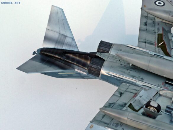 Hellenic Air Force F-4E Phantom II of 337 Squadron in Aegean Blue camouflage, 1995, 1:48 scale model by Hasegawa.