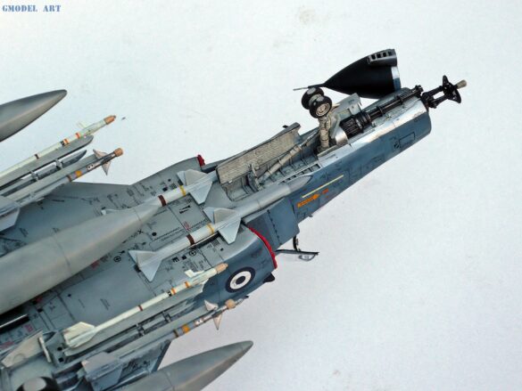 Hellenic Air Force F-4E Phantom II of 337 Squadron in Aegean Blue camouflage, 1995, 1:48 scale model by Hasegawa.