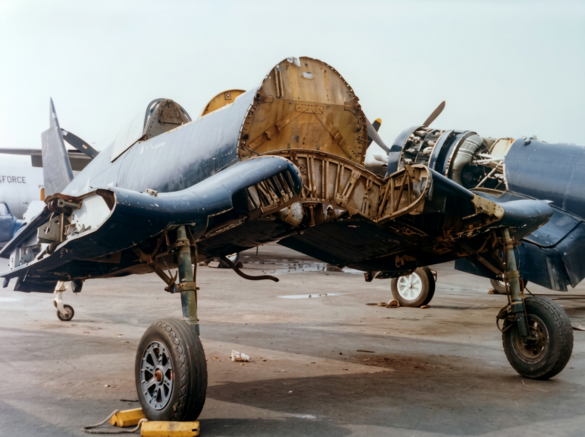 During its transformation, the Corsair underwent radical modifications to evolve from a warbird into a pure racing machine.