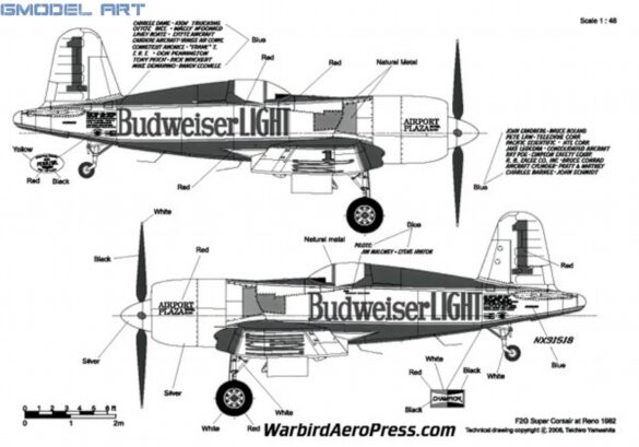 F4U Super Corsair Budweiser Light 1 Reno Air Races