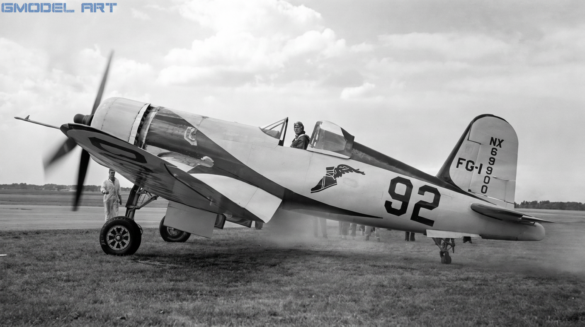 Lucky Gallon FG-1A Corsair showing its racing modifications