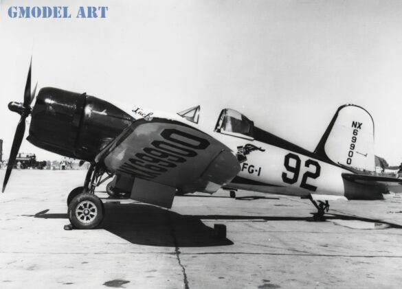 Lucky Gallon FG-1A Corsair showing its racing modifications