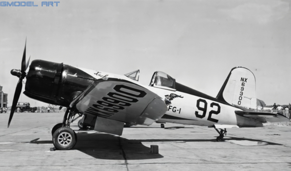 Lucky Gallon FG-1A Corsair showing its racing modifications