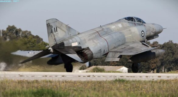 Hellenic Air Force F-4E Phantom II AUP in Aegean Ghost camouflage