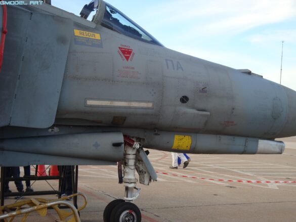 Cockpit of the Hellenic Air Force F-4E Phantom II AUP showing the instrument panel