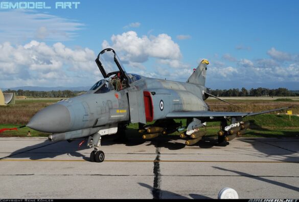 Hellenic Air Force F-4E Phantom II AUP in Aegean Ghost camouflage